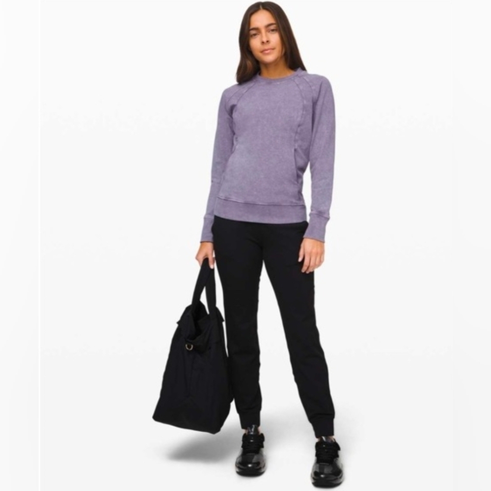 Lululemon Scuba Crew Purple Acid Wash Look